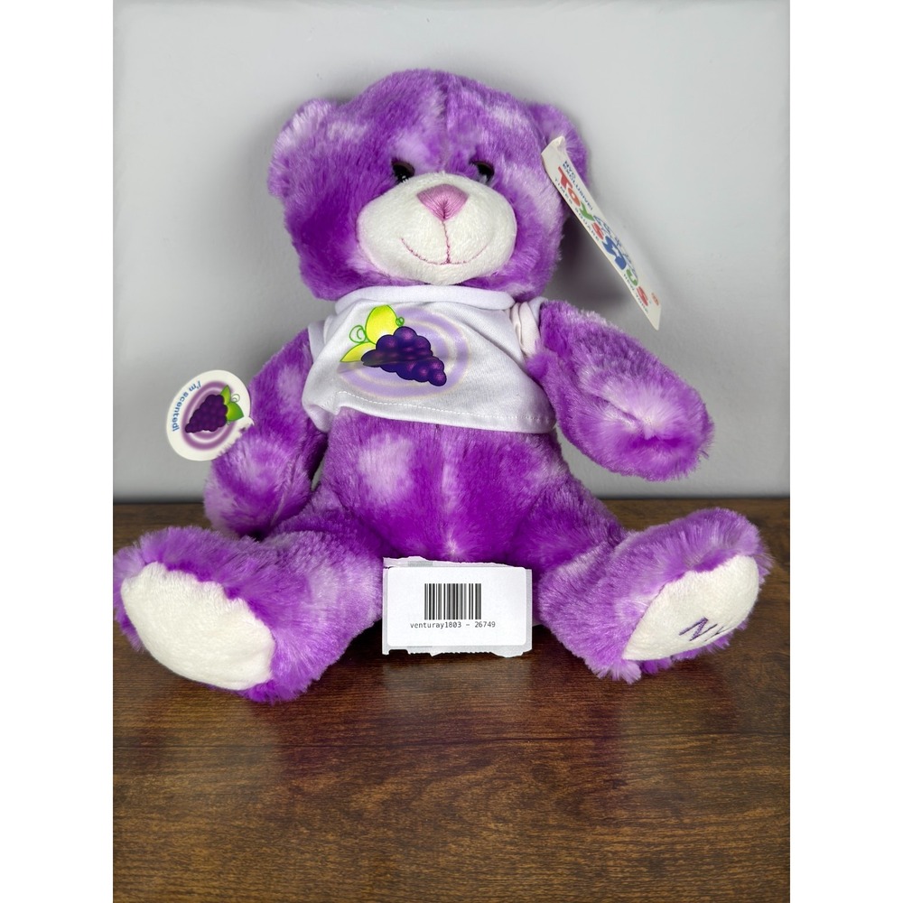 Purple Grape Plush Bear NYC Exclusive Toys"R"Us Times Square 2013 Collectible